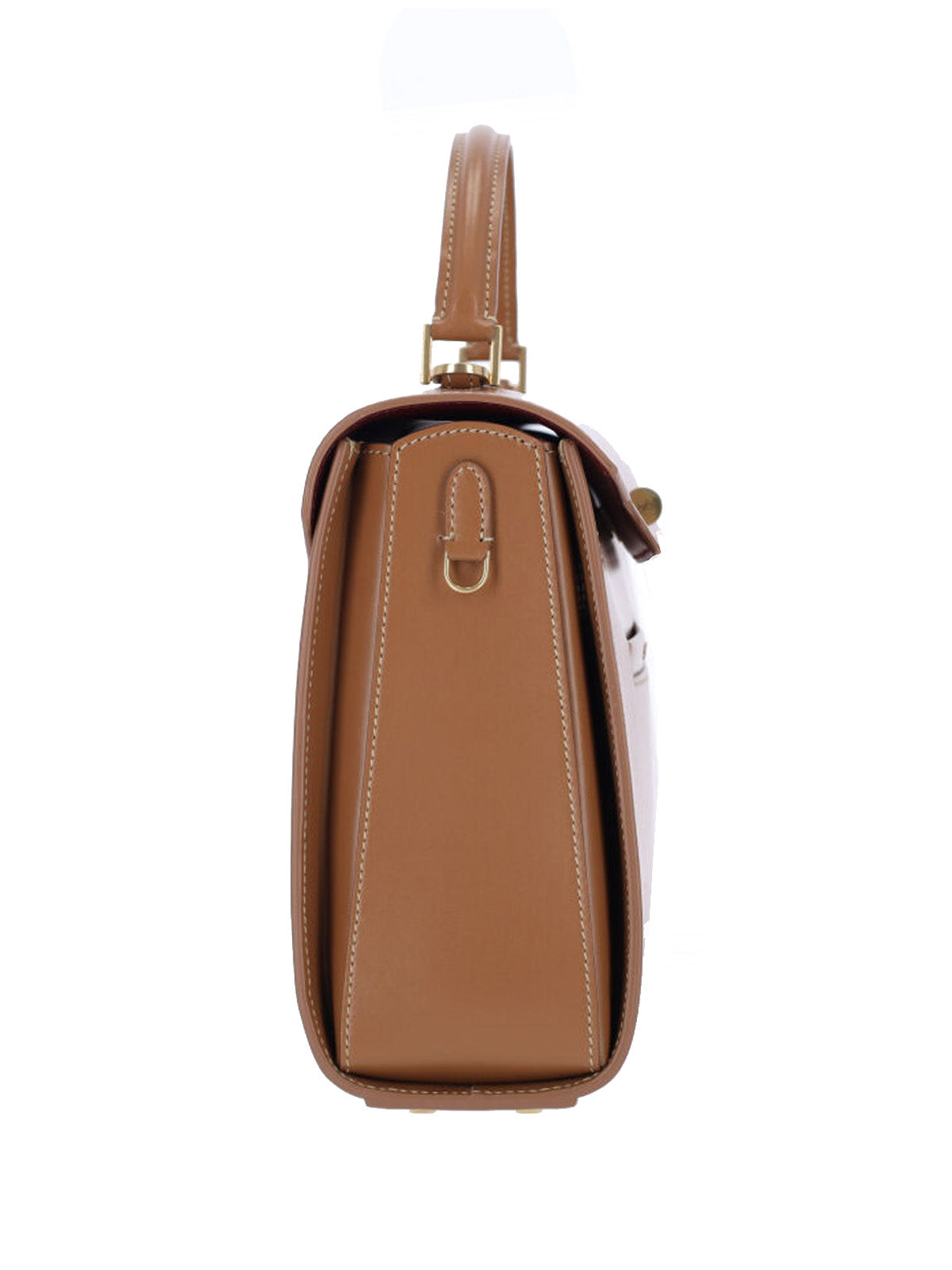 "Mortimer" Handbag, In Brown Calfskin