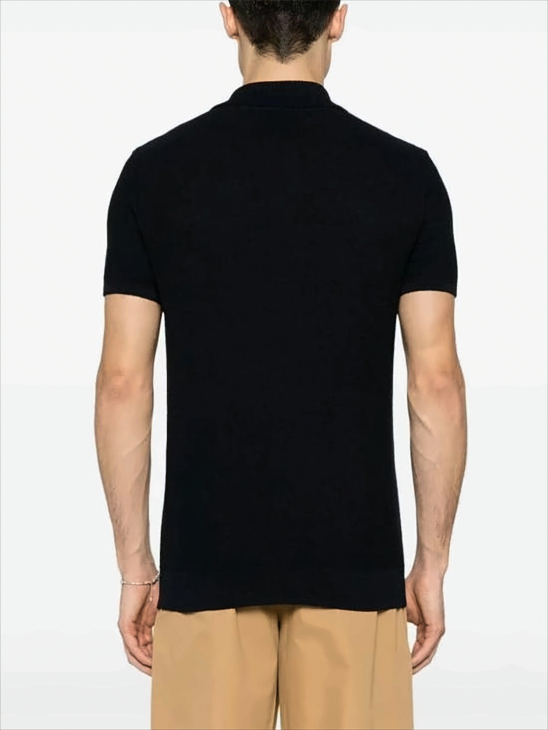 Black Short-Sleeve Polo Shirt