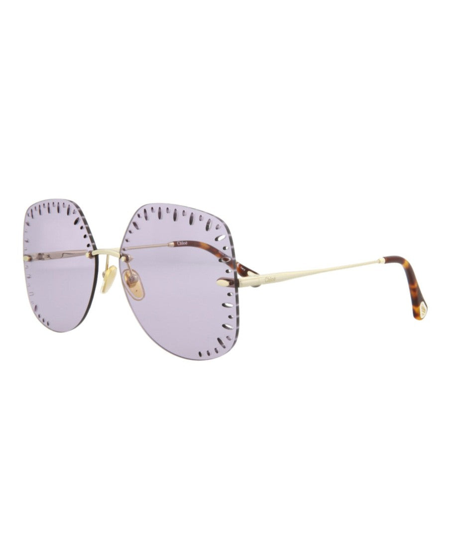 Yse Square-Frame Metal Sunglasses