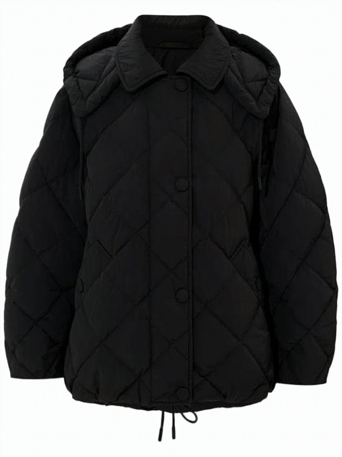 Quilted Padded Jacket with Relaxed Fit and Hood