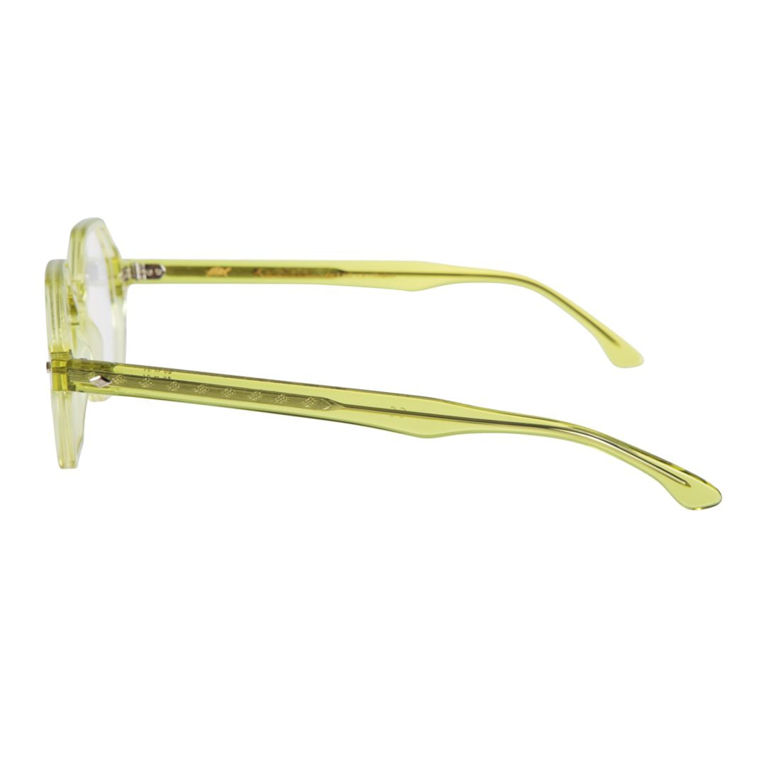 Octagon Translucent Yellow Octagonal Frame Eyeglasses