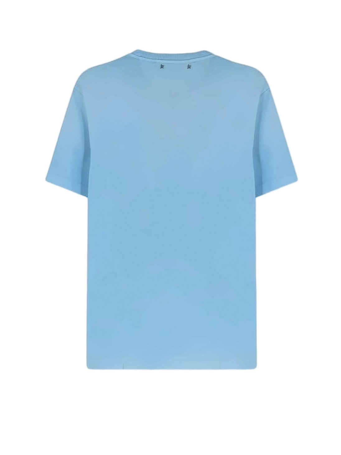 Light Blue Graphic Print Cotton T-Shirt