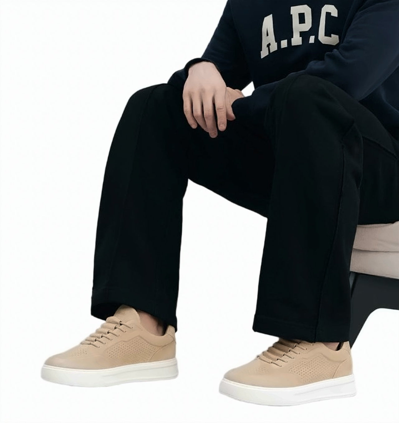 Tobacco Suede Slip On Sneakers