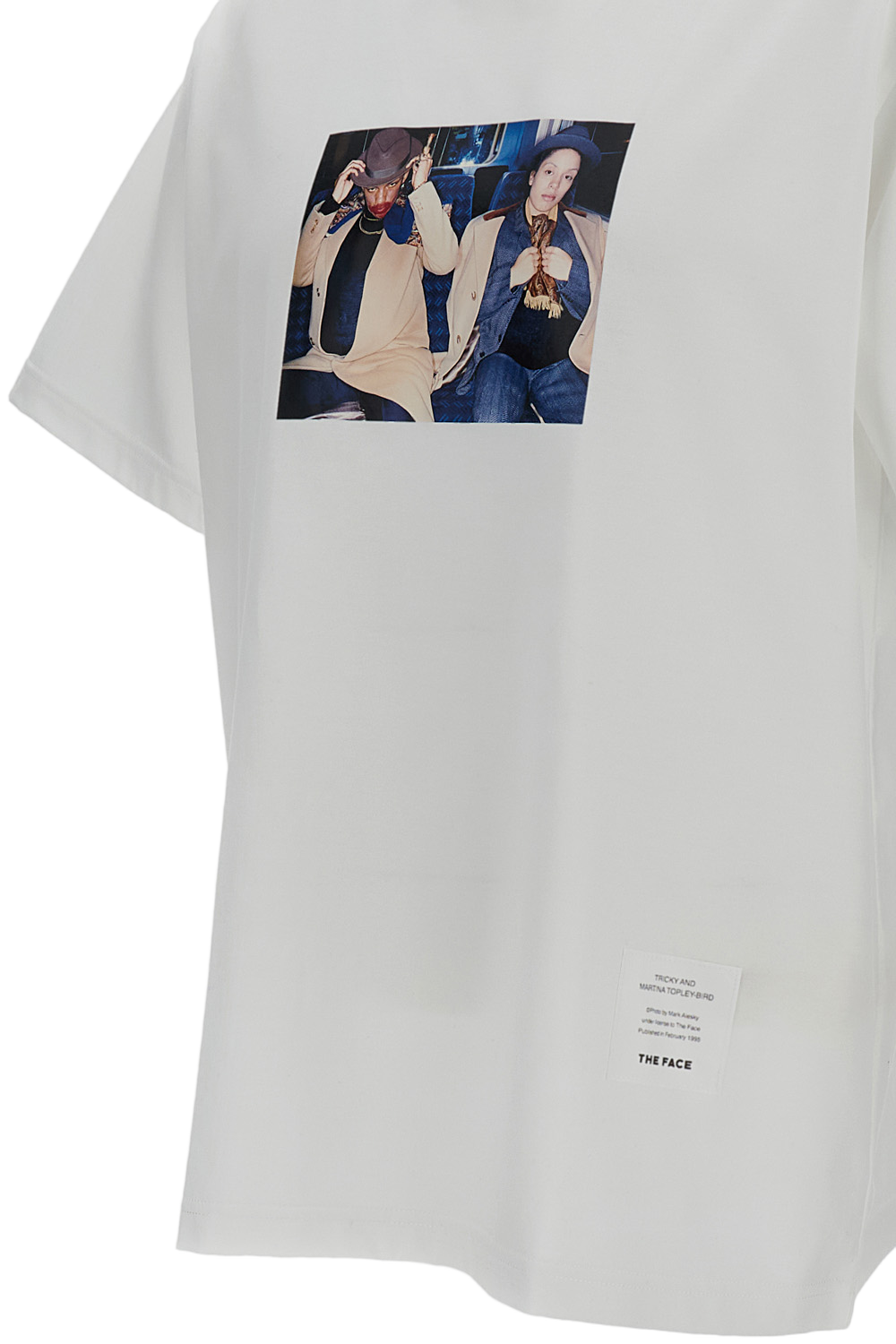 White Cotton Printed Short-Sleeve T-Shirt