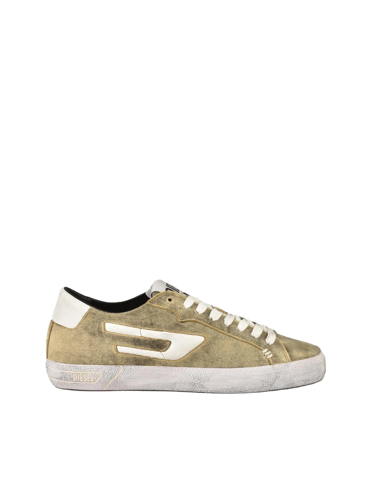 Brown/White Leather Sneakers