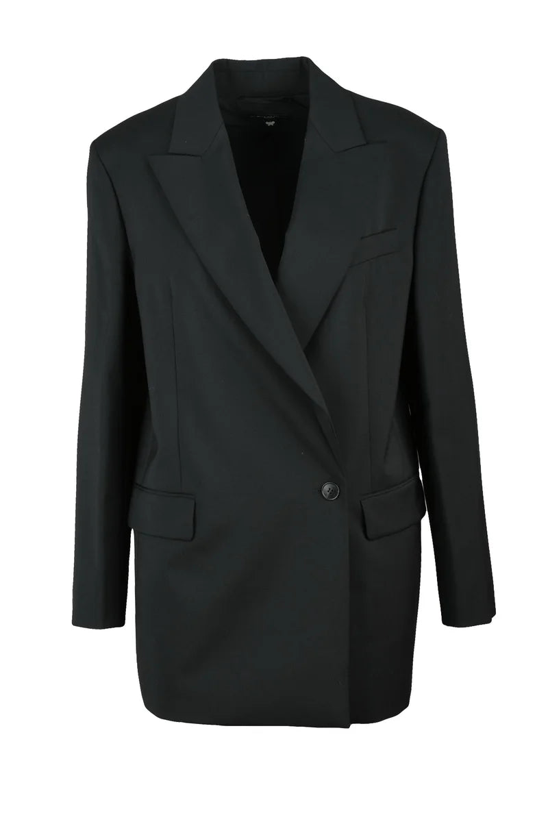 Long Jacket Virgin Wool - Black