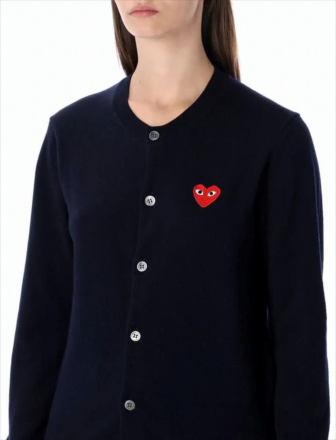 Minimalist Blue Wool Cardigan