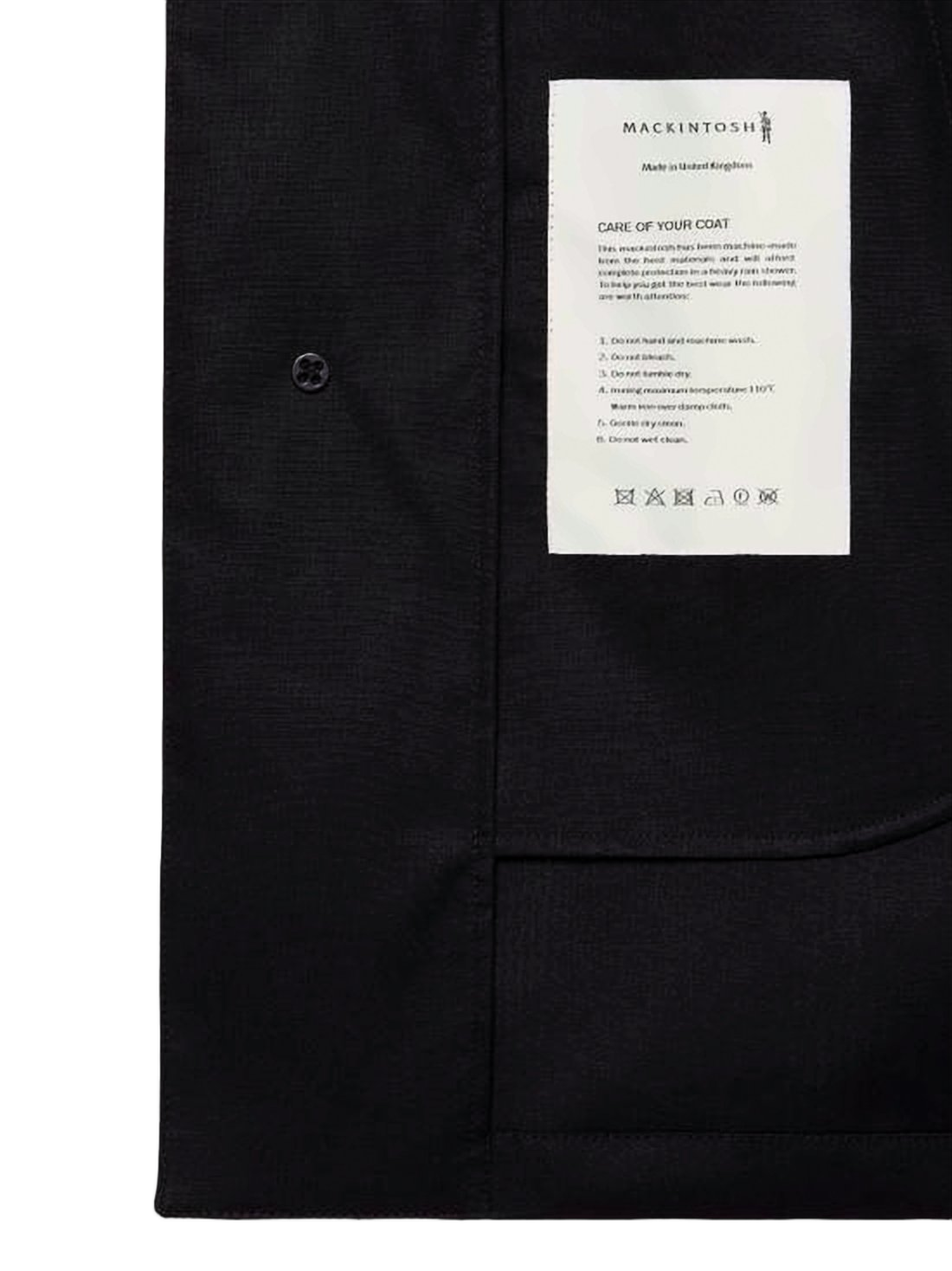 Black Cotton Jacket With Concealed Buttons