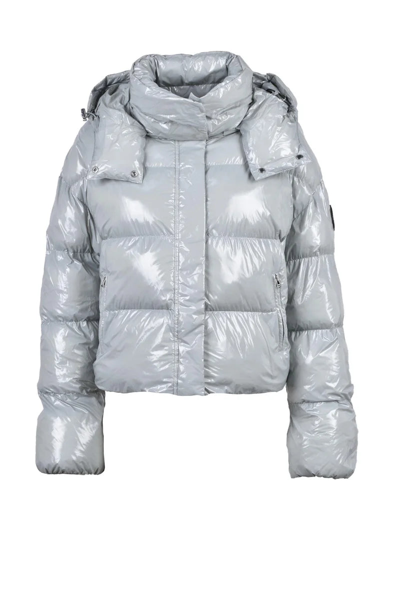 Long Down Jacket - Light Grey