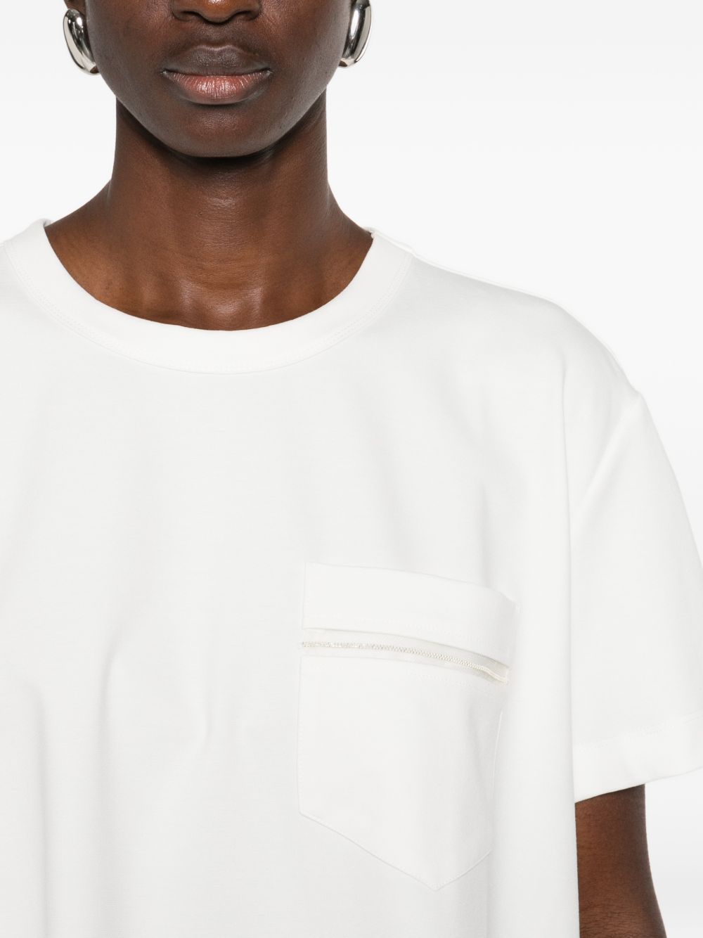 Boxy White Short-Sleeved Top