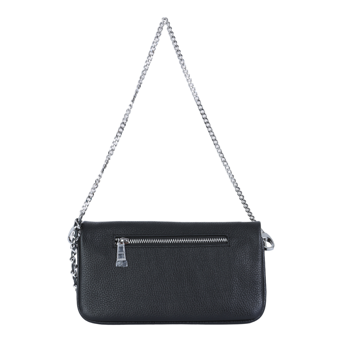 Textured Leather-like Black Bag