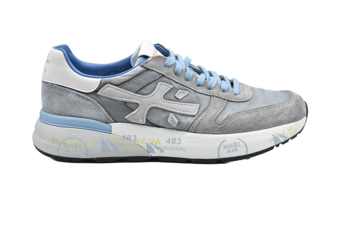 Low Sneakers In Grigio Azzurro