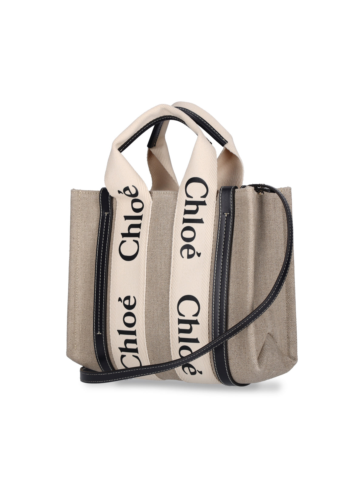 "Woody" Small Tote Bag – Beige