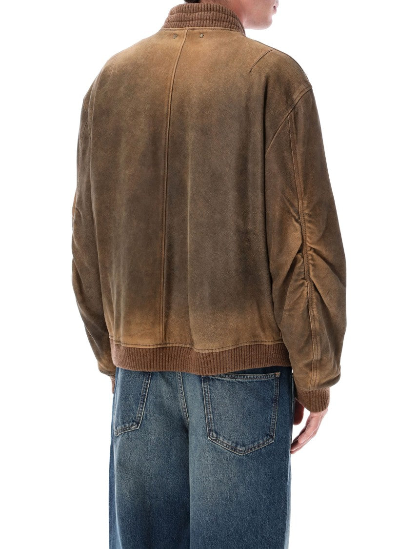 Unisex Brown Bomber Jacket