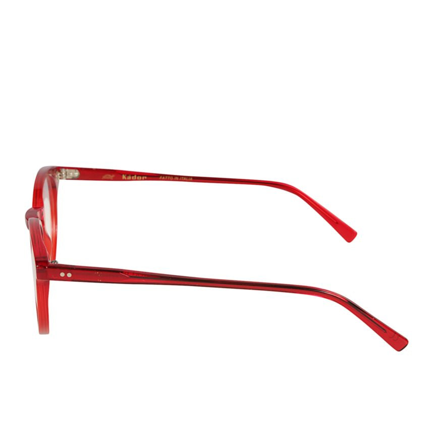 Chyli/N Translucent Red Round Frame Eyeglasses with Glossy Finish