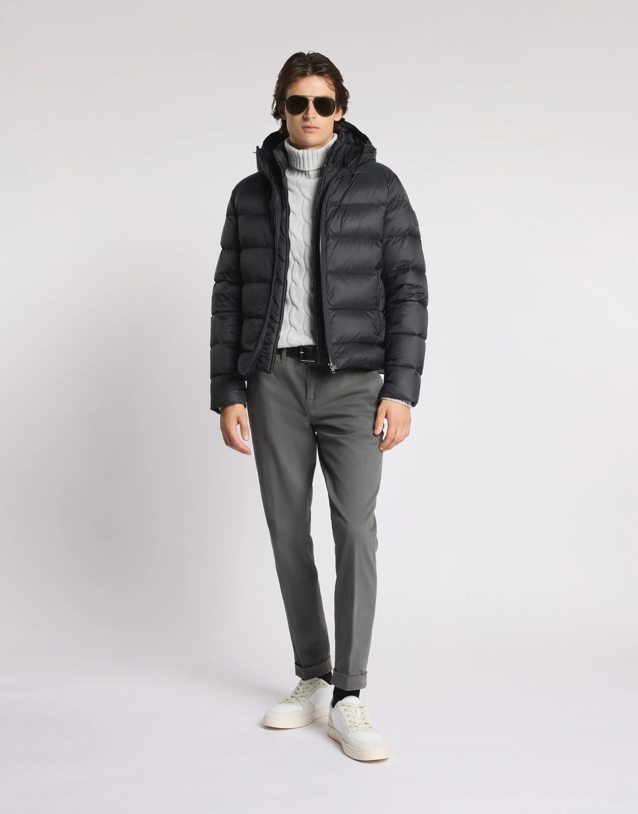 Lightweight Puffer Jacket With Adjustable Hood