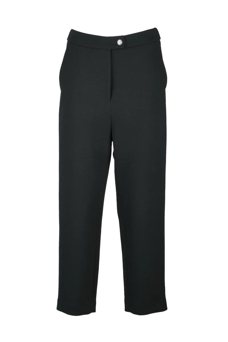 Capri Wool Trousers - Black