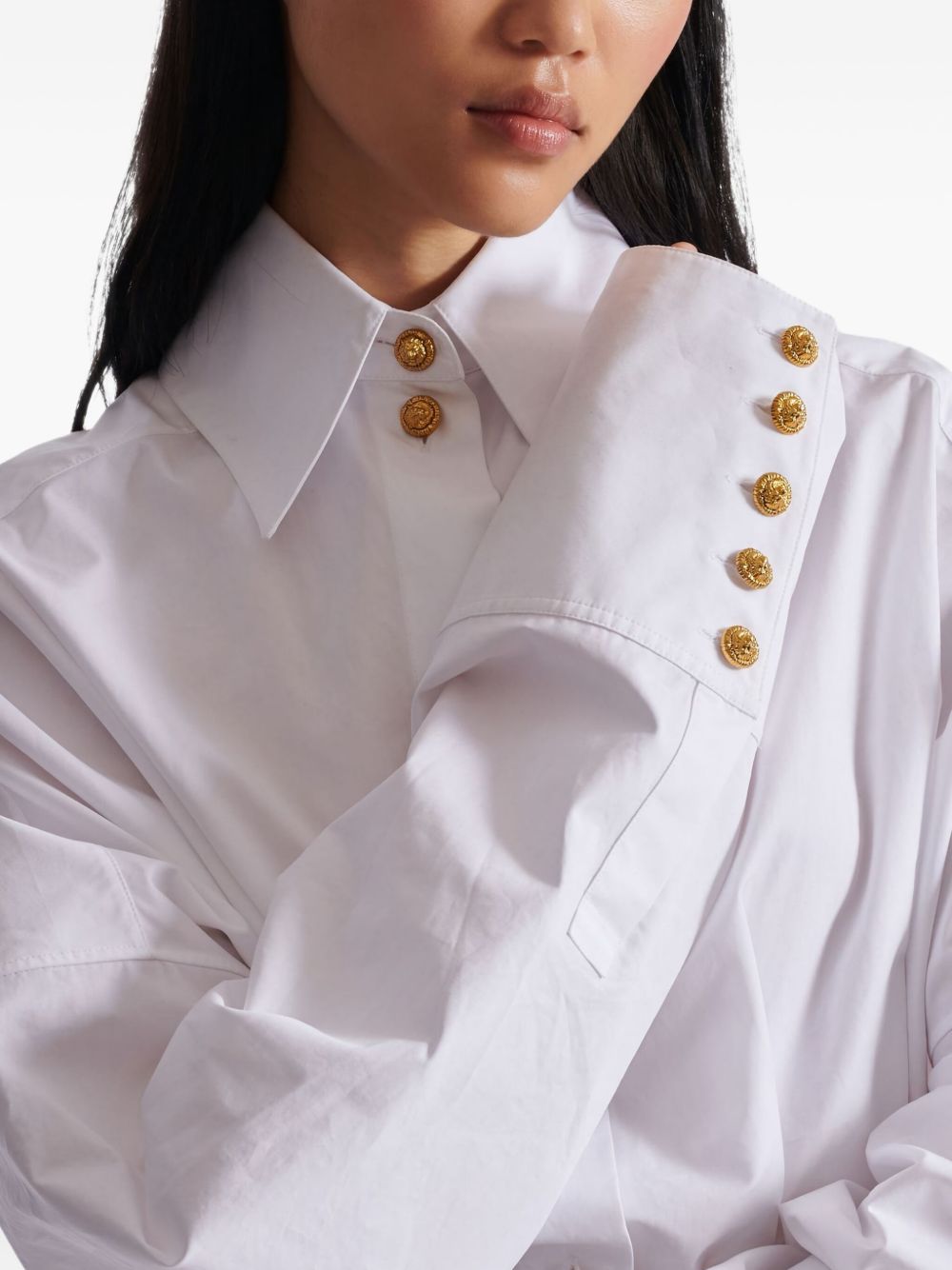 Long Sleeve Poplin Mini Dress