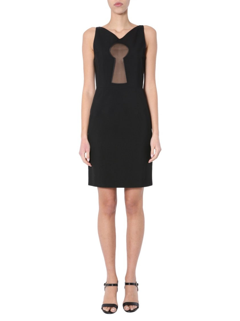 Fitted Pencil Dress With Keyhole Cutout