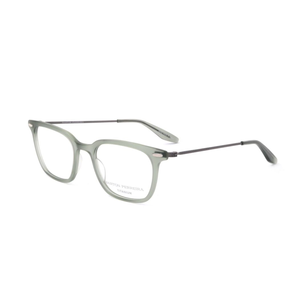 Bp5040 491fq Translucent Greenish-Grey Rectangular Eyeglasses with Metal Temples