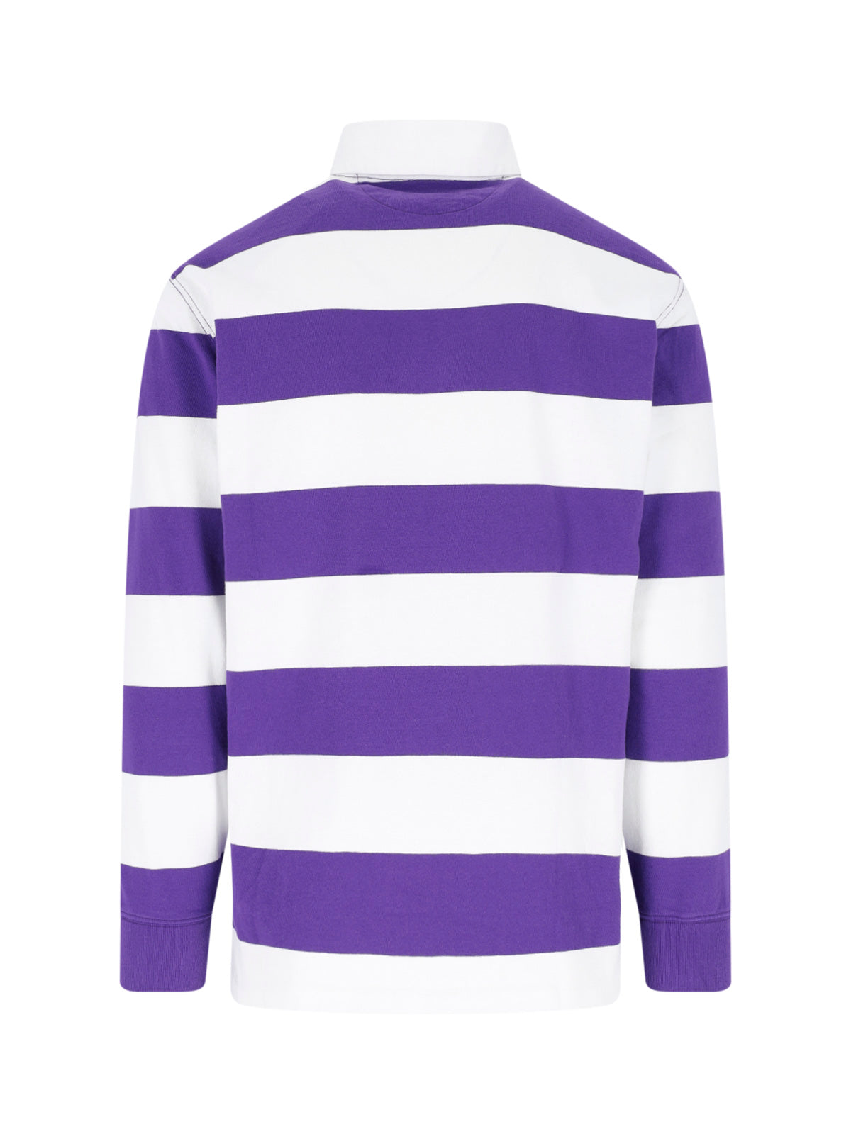 Purple/White Striped Rugby Polo
