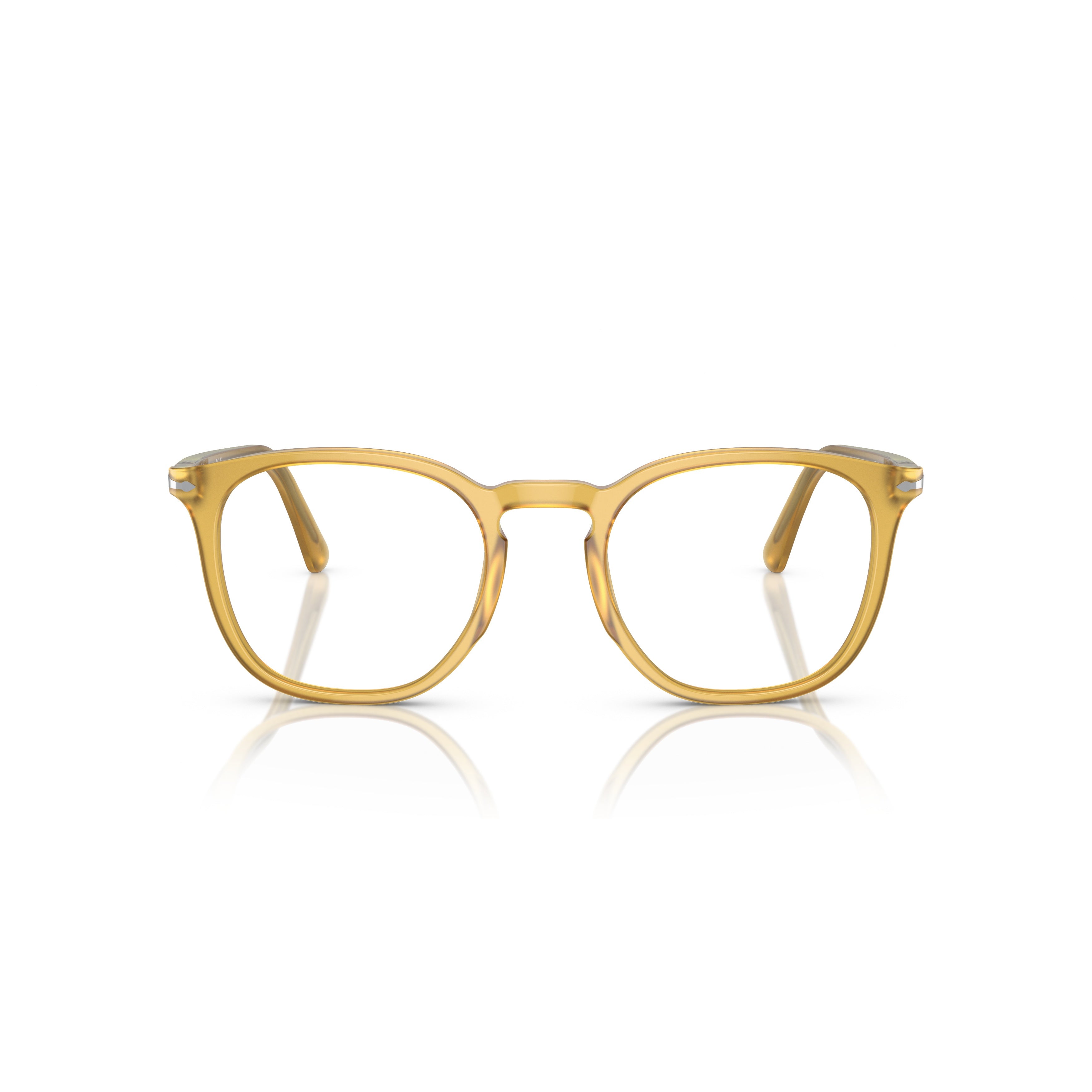 0po3318v Translucent Amber Acetate Eyeglasses with Keyhole Bridge