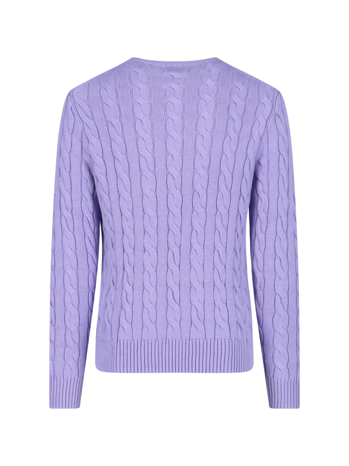 Classic Knit Sweater With Ribbed Cuffs And Hem