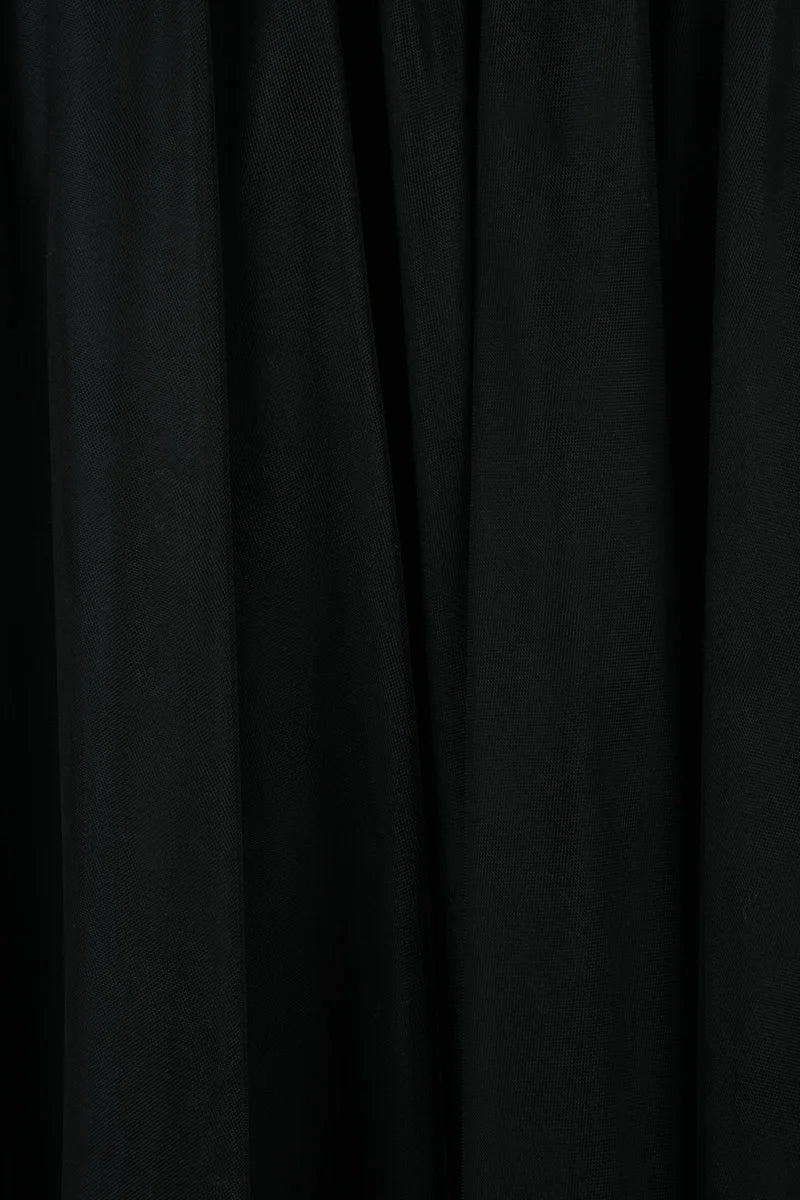 Long Tulle Skirt - Black