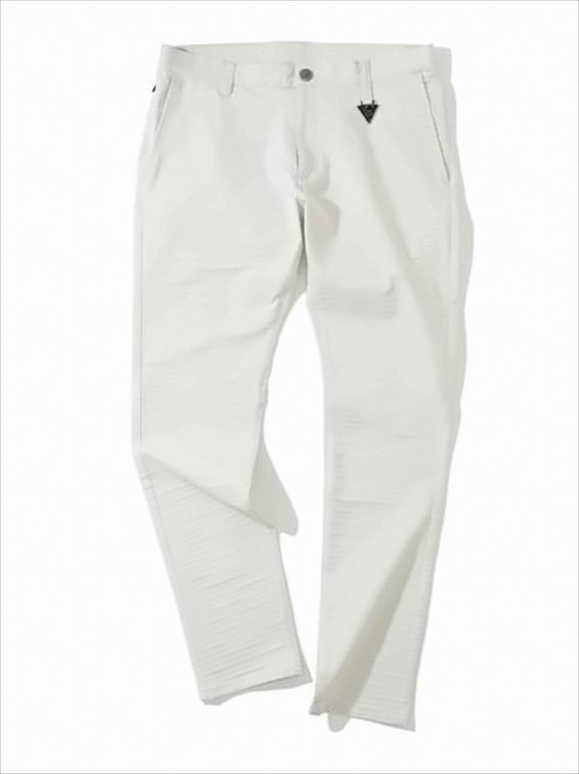 Textured Straight Fit Pants with Classic Five-Pocket Design