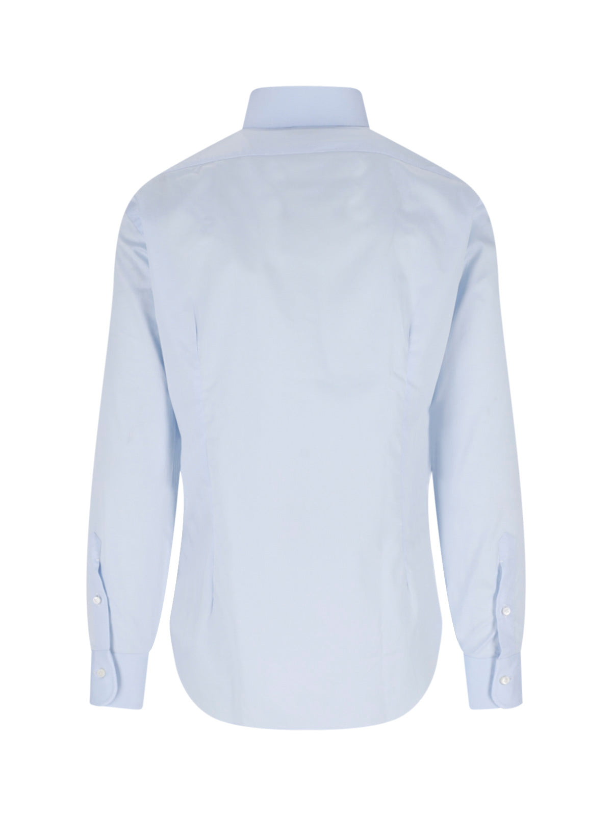 Light Blue Classic Cotton Long-Sleeve Shirt