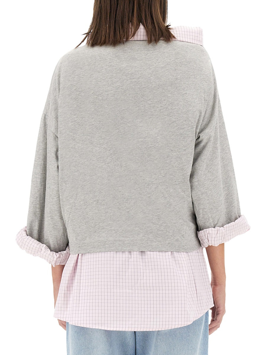 Cotton Shirt Sweatshirt