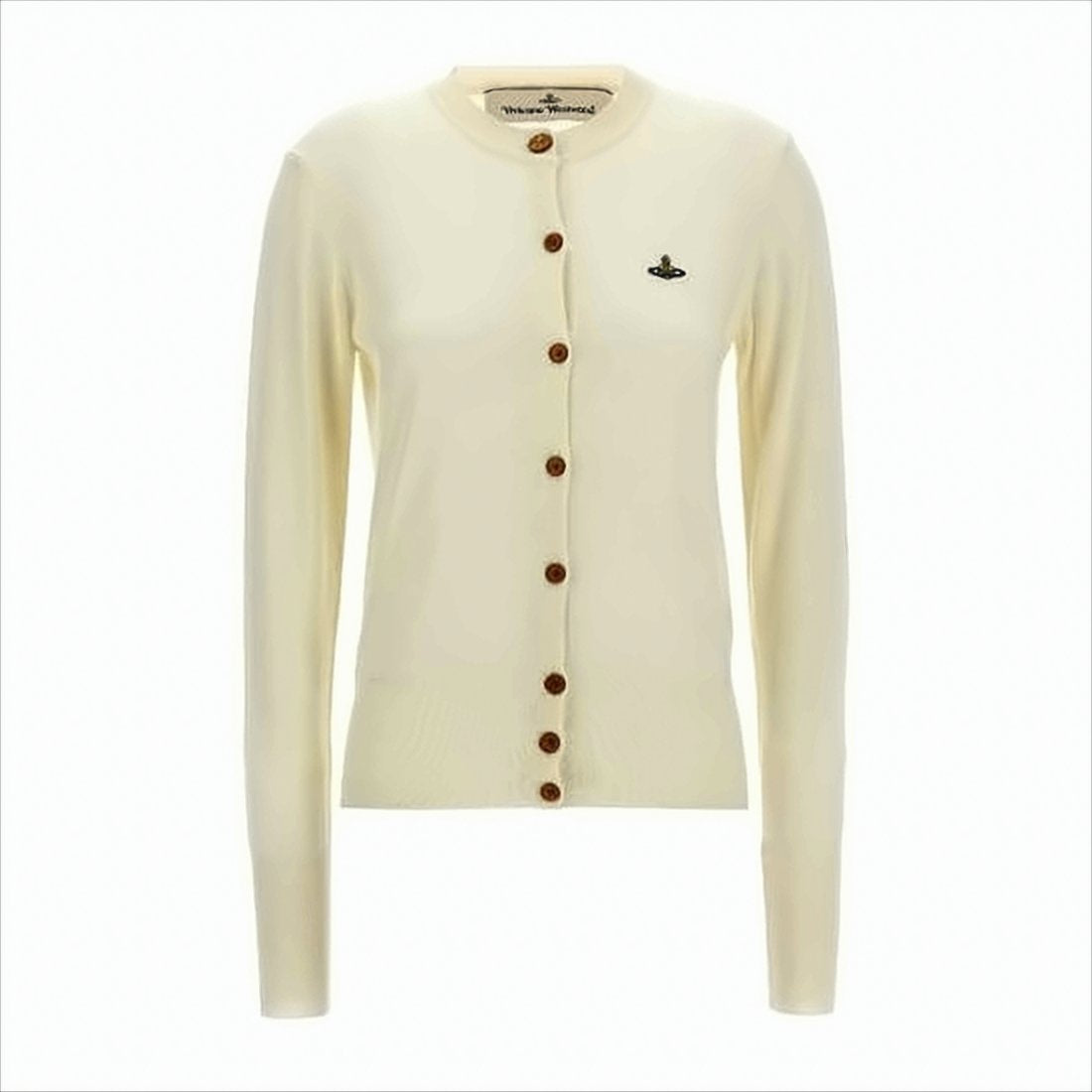 Classic Fine-Knit Cardigan with Contrasting Buttons