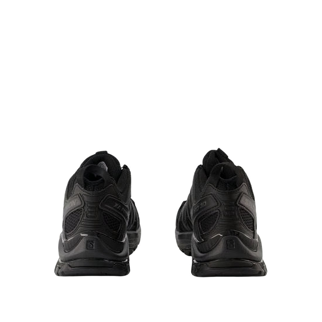 Low-Profile Black Sneakers with Mesh Upper