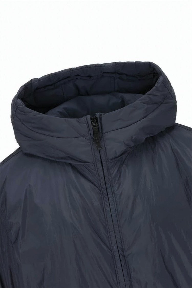 Padded Jacket with High Collar and Front Zip by Stone Island