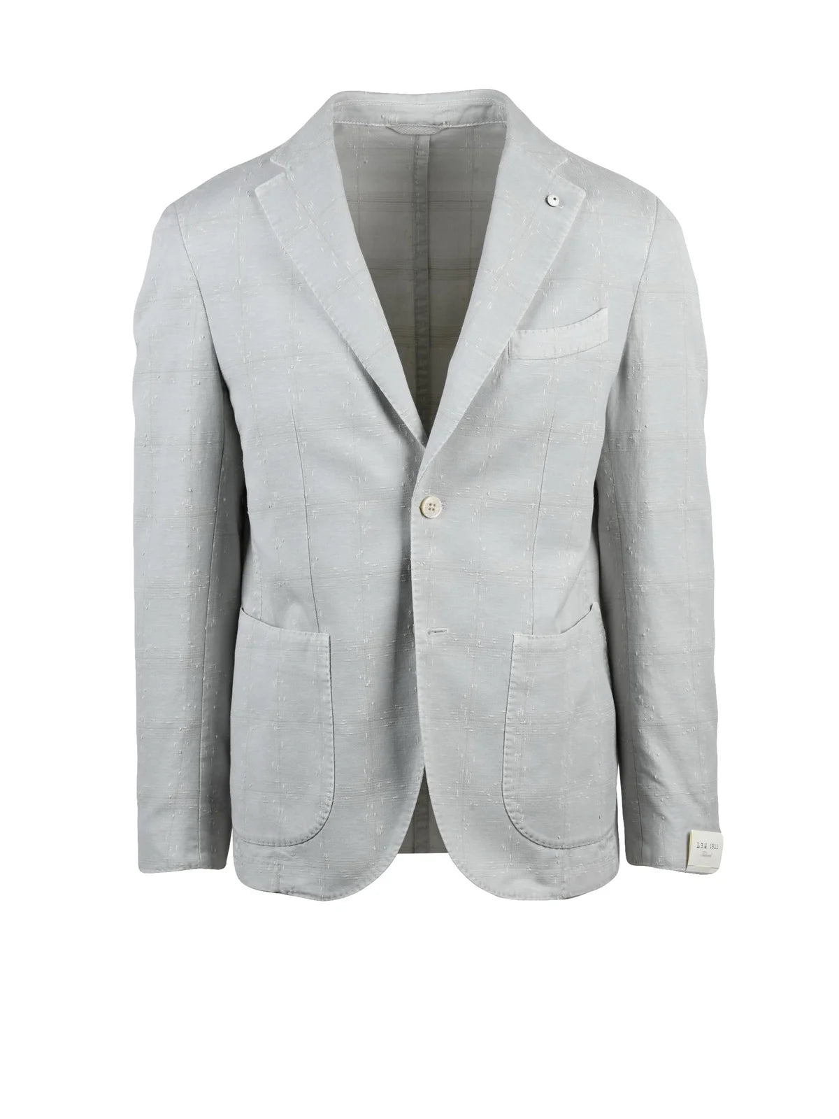 Light Grey Cotton Linen Polyamide Blazer Jacket