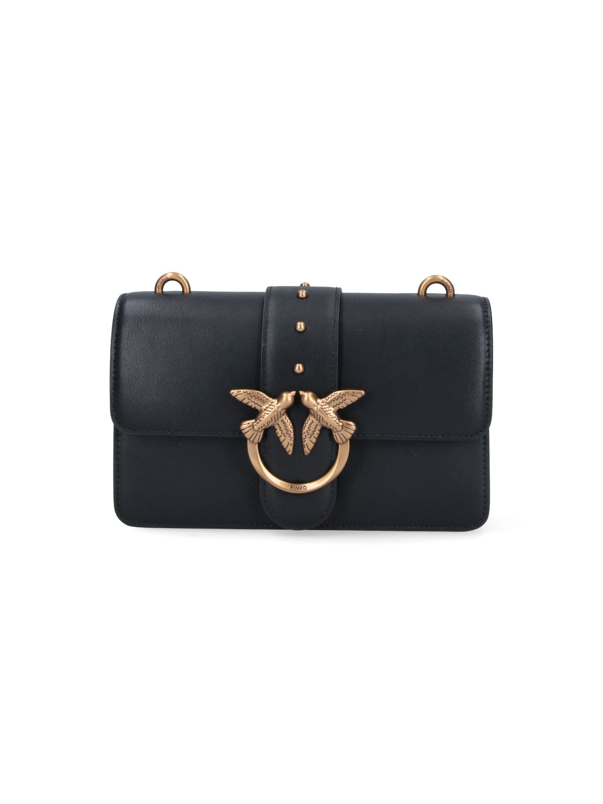 Black Love One Flap Leather Bag