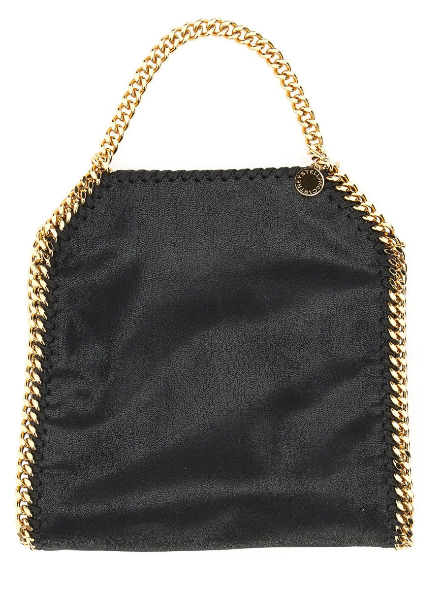 Black Vegan Leather Mini Falabella Handbag