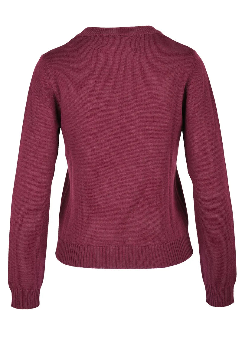Crew Neck Sweater - Red