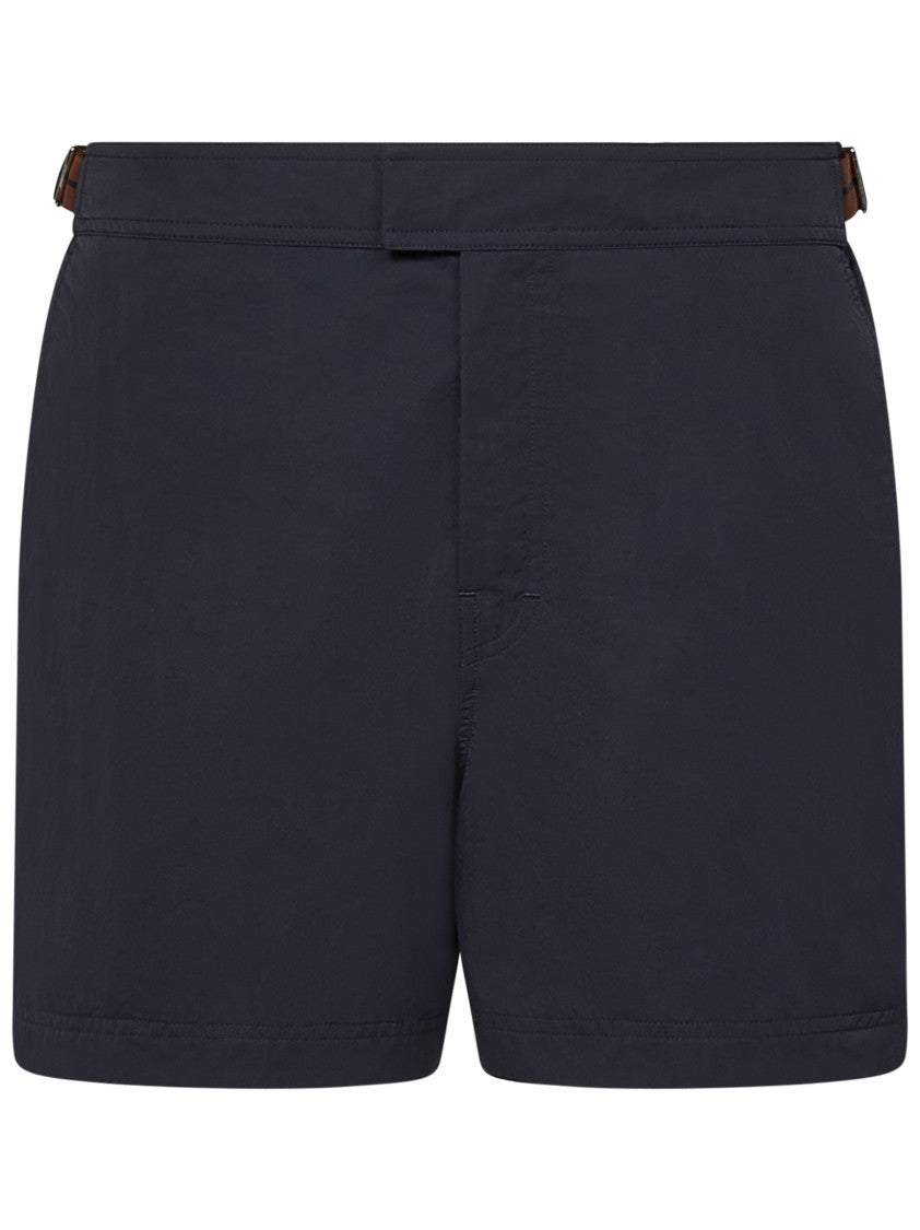 Navy Nylon Swim Shorts