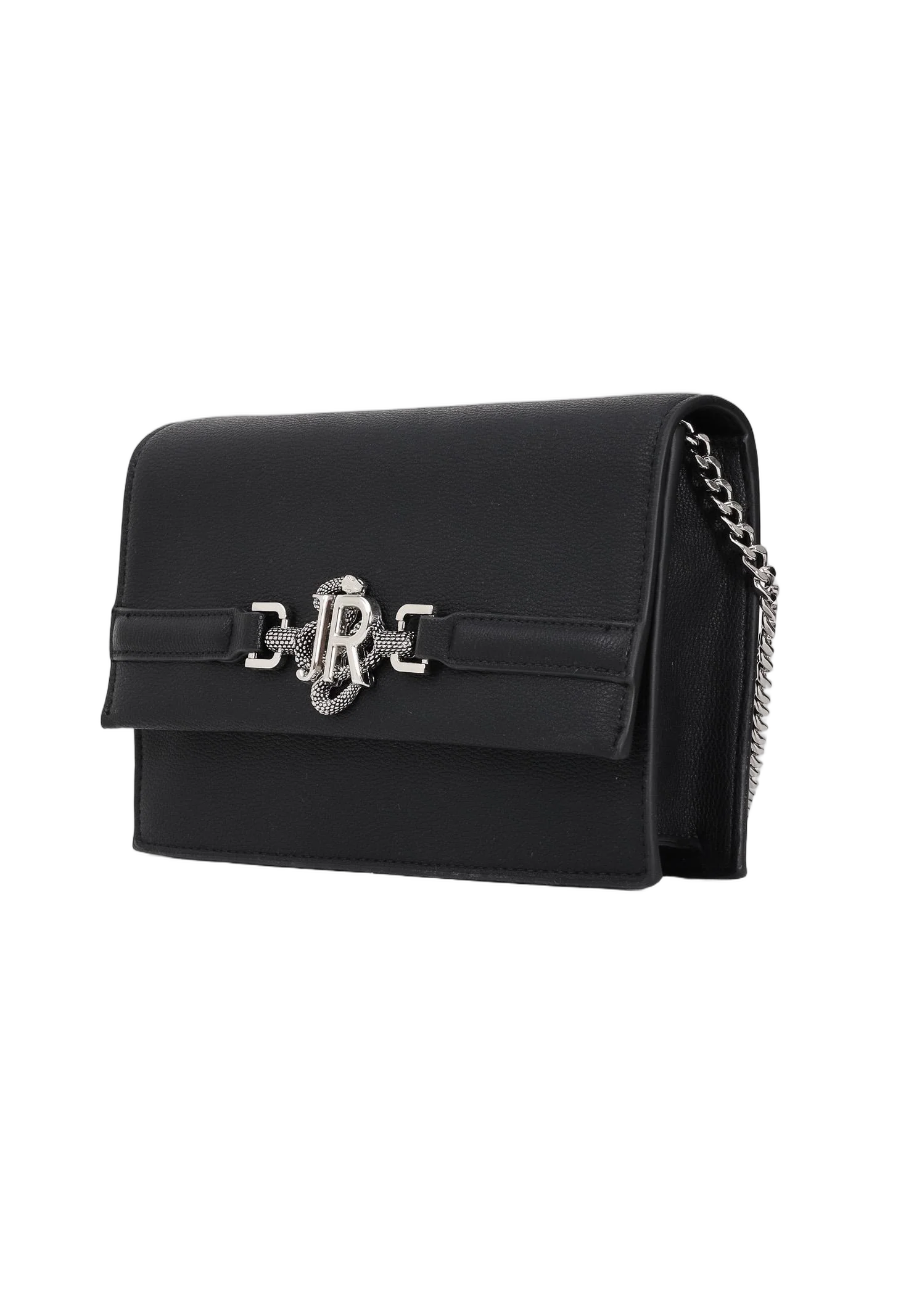 Rectangular Shoulder Bag with Silver Logo