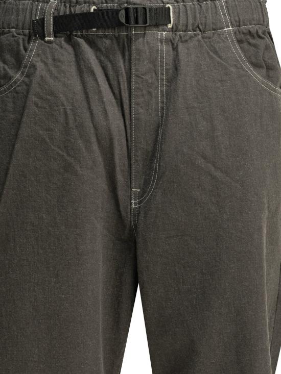 Relaxed Fit Grey Denim Pants With Adjustable Waistband