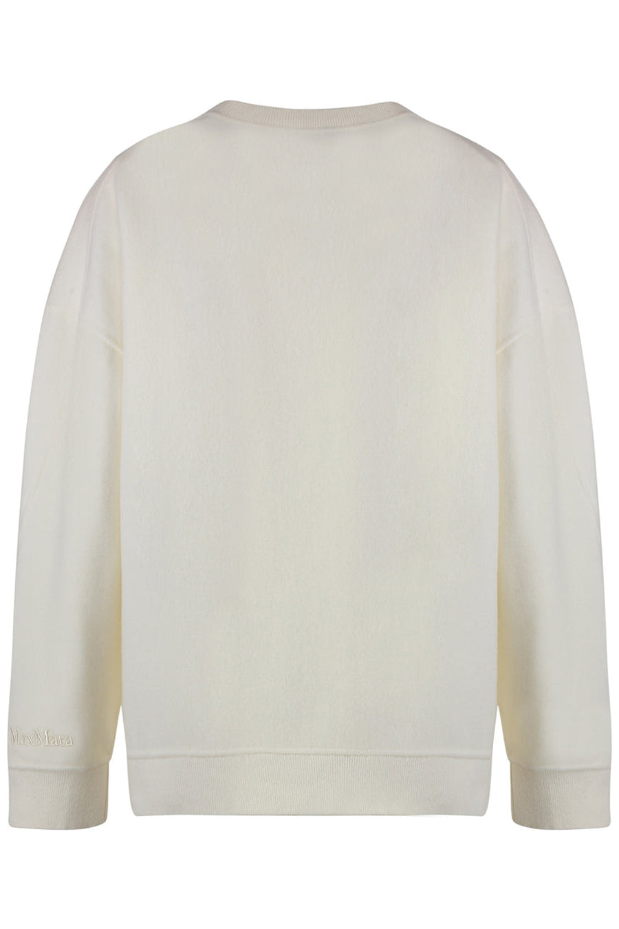Relaxed Fit Long-Sleeve Wool Blend Top