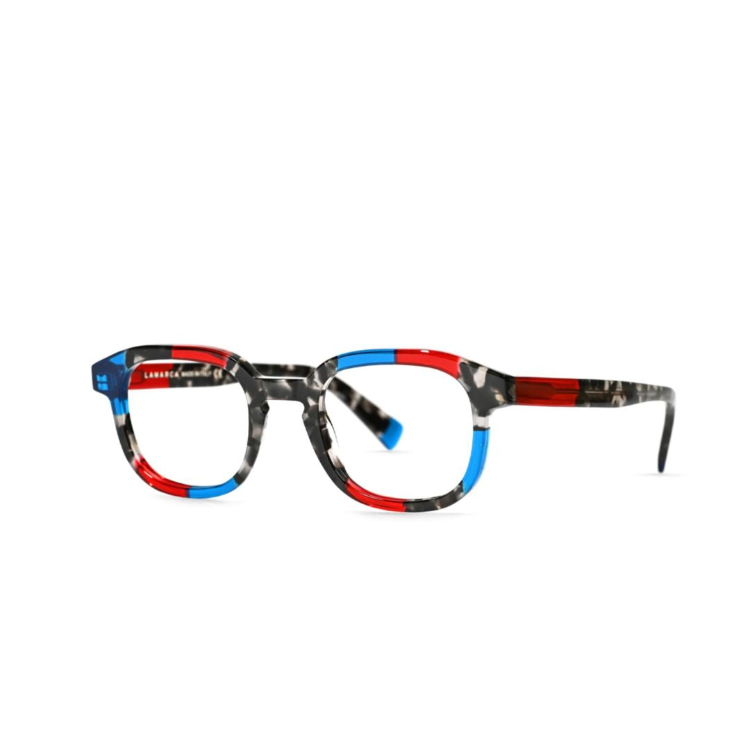 Mosaico 178 Bold Geometric Frame Eyeglasses with Mosaic Pattern
