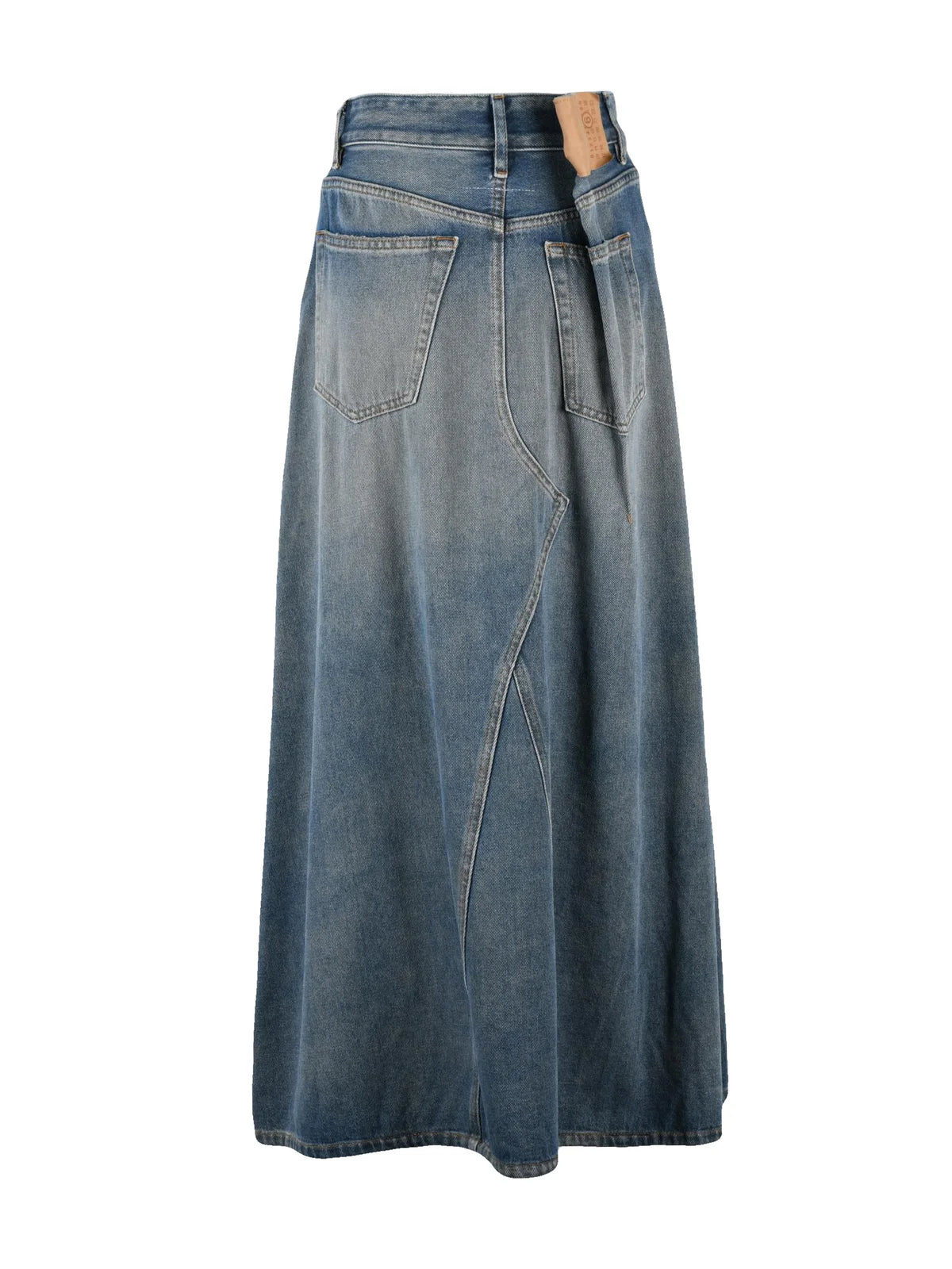 Denim Cotton Women Long Denim Skirt