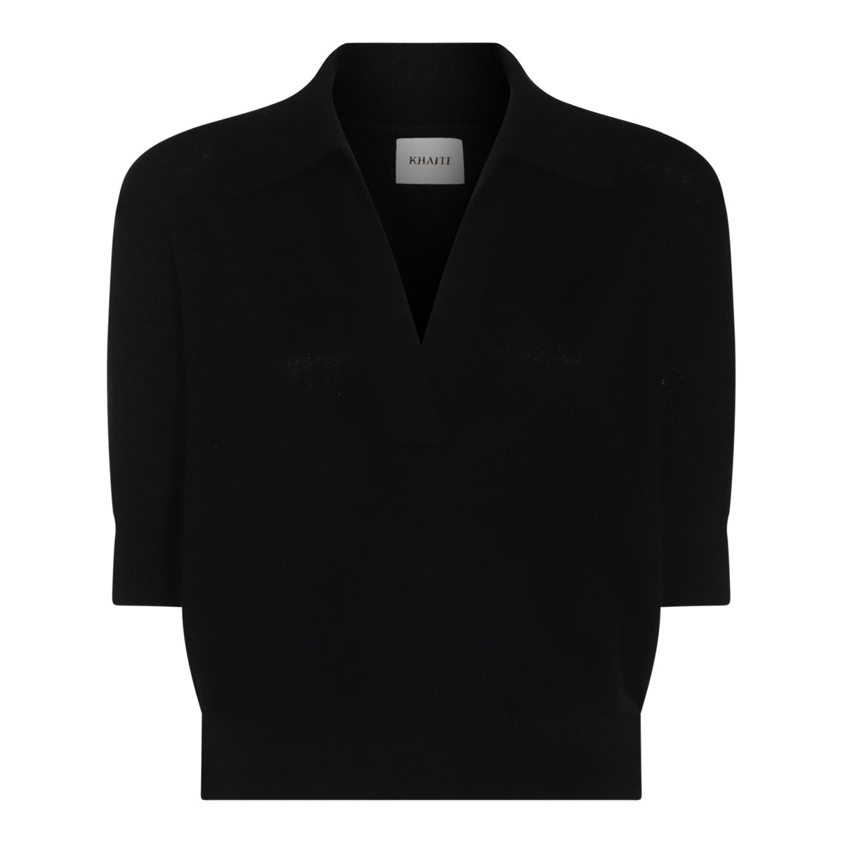 Black Cashmere Polo Shirt
