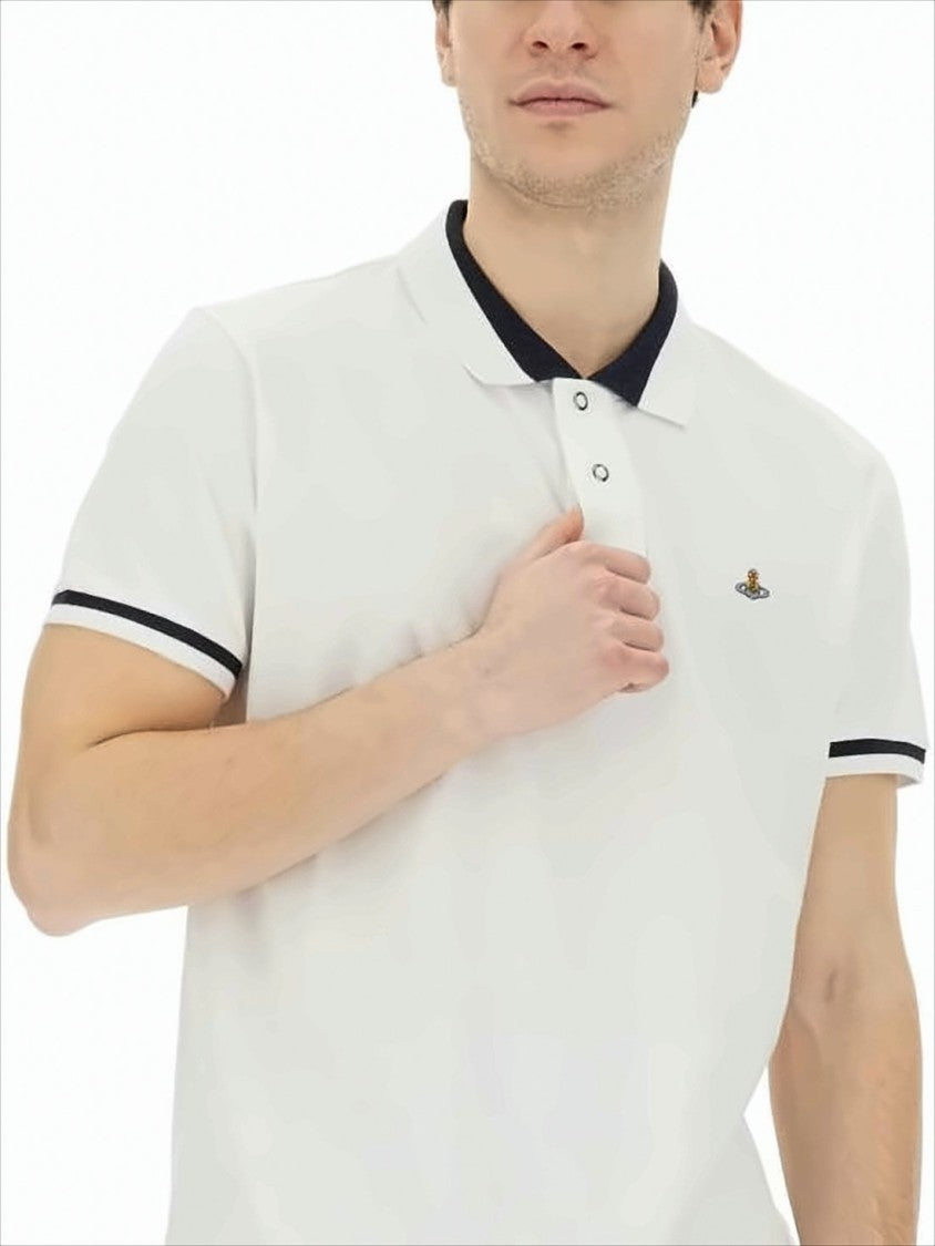 Short-Sleeve Polo Shirt with Contrast Detailing