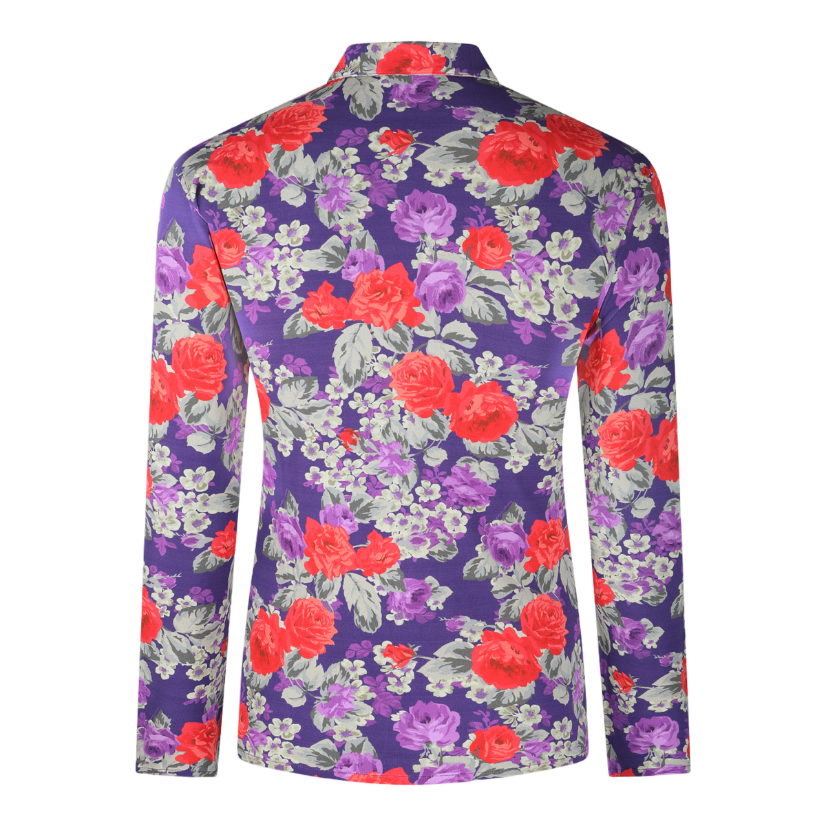 Floral Patterned Button-Down Long Sleeve Shirt