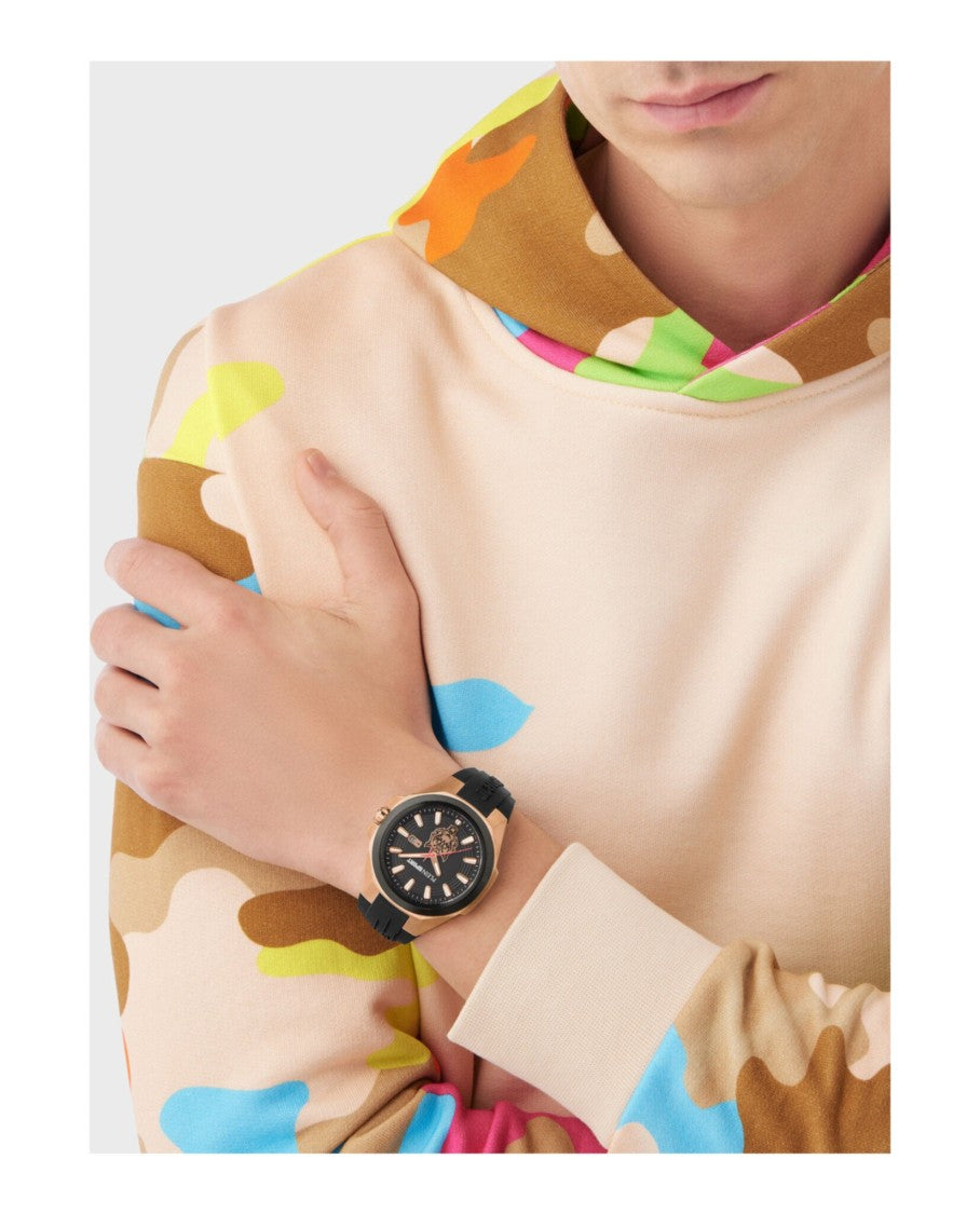 47Mm Tigermaster Silicone Watch With Rose Gold Case