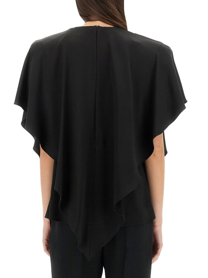 Draped Black Top