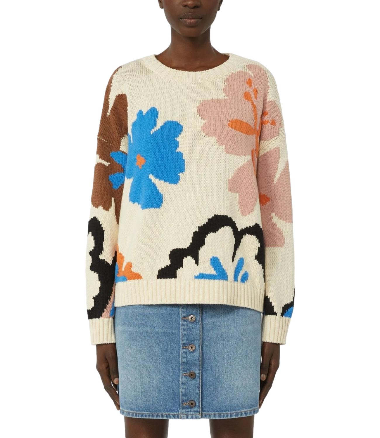 Multicolor Floral Wkdcelebre Linen Sweater